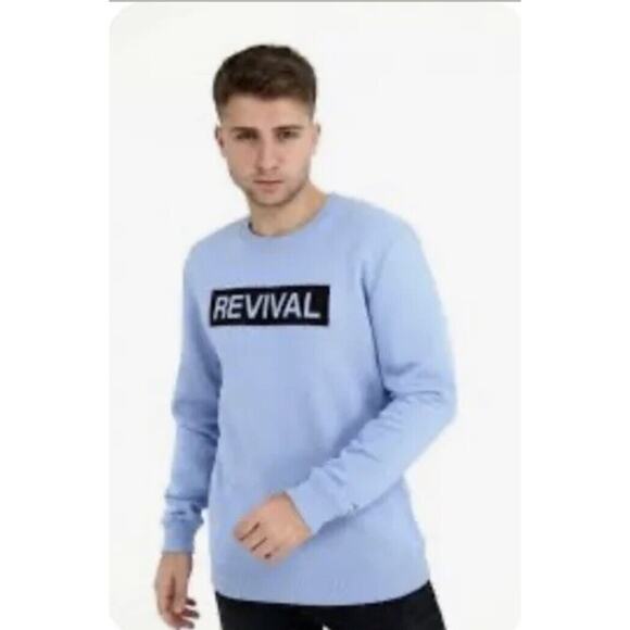 Suvva Other - SUVVA 'REVIVAL' Adult Light Blue Crewneck Sweatshirt Pullover Size Large NWT